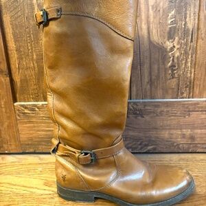 Frye Tall Tan Melissa Boots Size 8